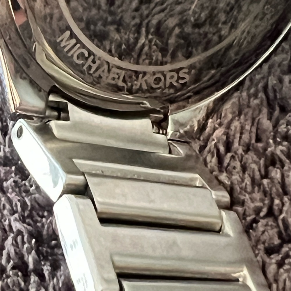 Michael Kors Silver and Crystal Embellished Watch - Picture 6 of 8